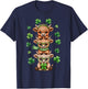 Cute Highland Cow Lucky Shamrock St Patrick's Day Party T-Shirt - T-Shirt | Navy