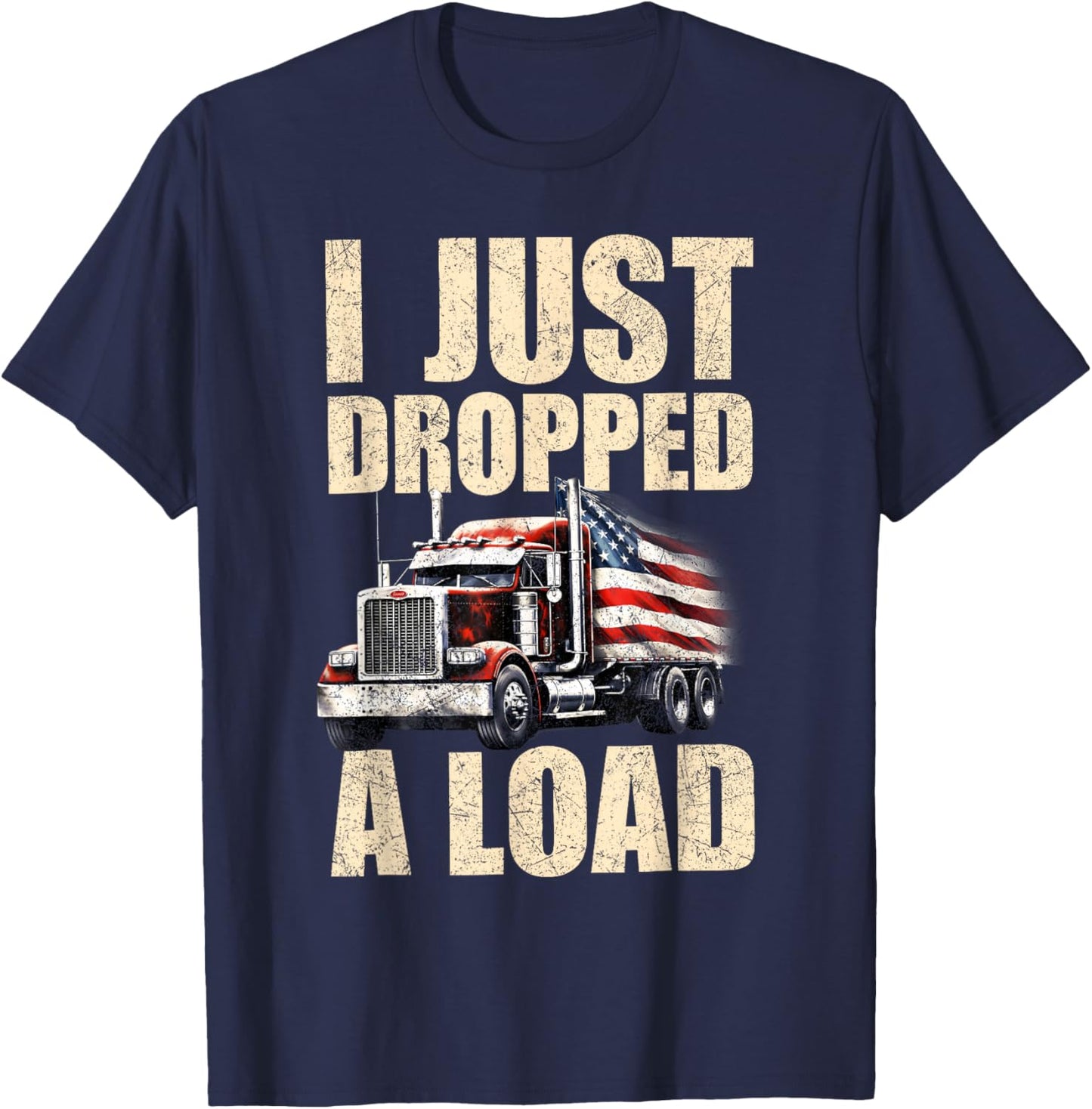 Cool Truck Driver Art Women Big Rig Trailer Trucker T-Shirt - T-Shirt | Navy