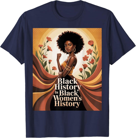 and Still I Rise Melanin Black History Racial Justice Women T-Shirt - T-Shirt | Navy