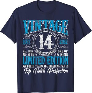 14 Year Old Gifts Vintage 2012 Limited Edition 14th Birthday T-Shirt - T-Shirt | Navy