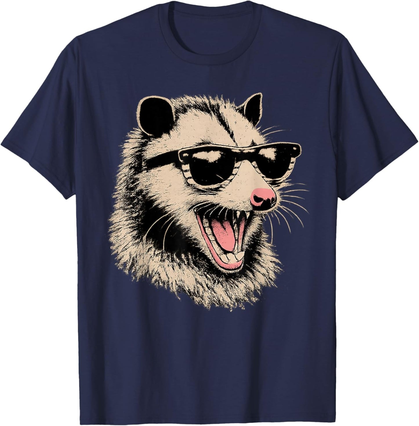 Funny Opossum Sunglasses Possum Lover Meme T-Shirt - T-Shirt | Navy