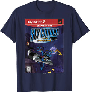 PlayStation Sly Cooper and The Thievius Raccoonus PS2 Hits T-Shirt - T-Shirt | Navy