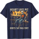 Heavy Metal Gifts Punk Rock Heart Says Pit Knees Say Balcony T-Shirt - T-Shirt | Navy