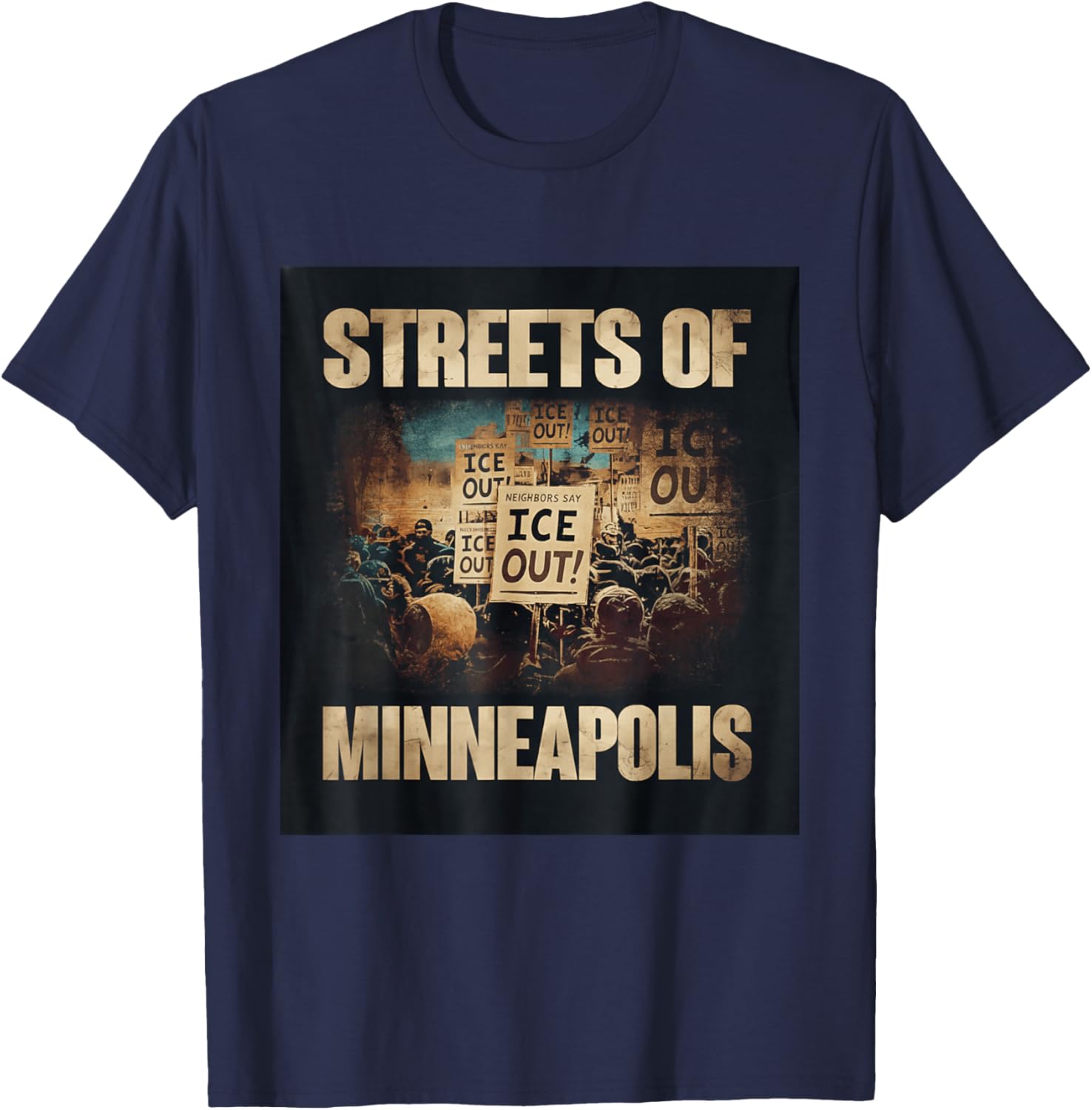 Streets of Minneapolis T-Shirt - T-Shirt | Navy