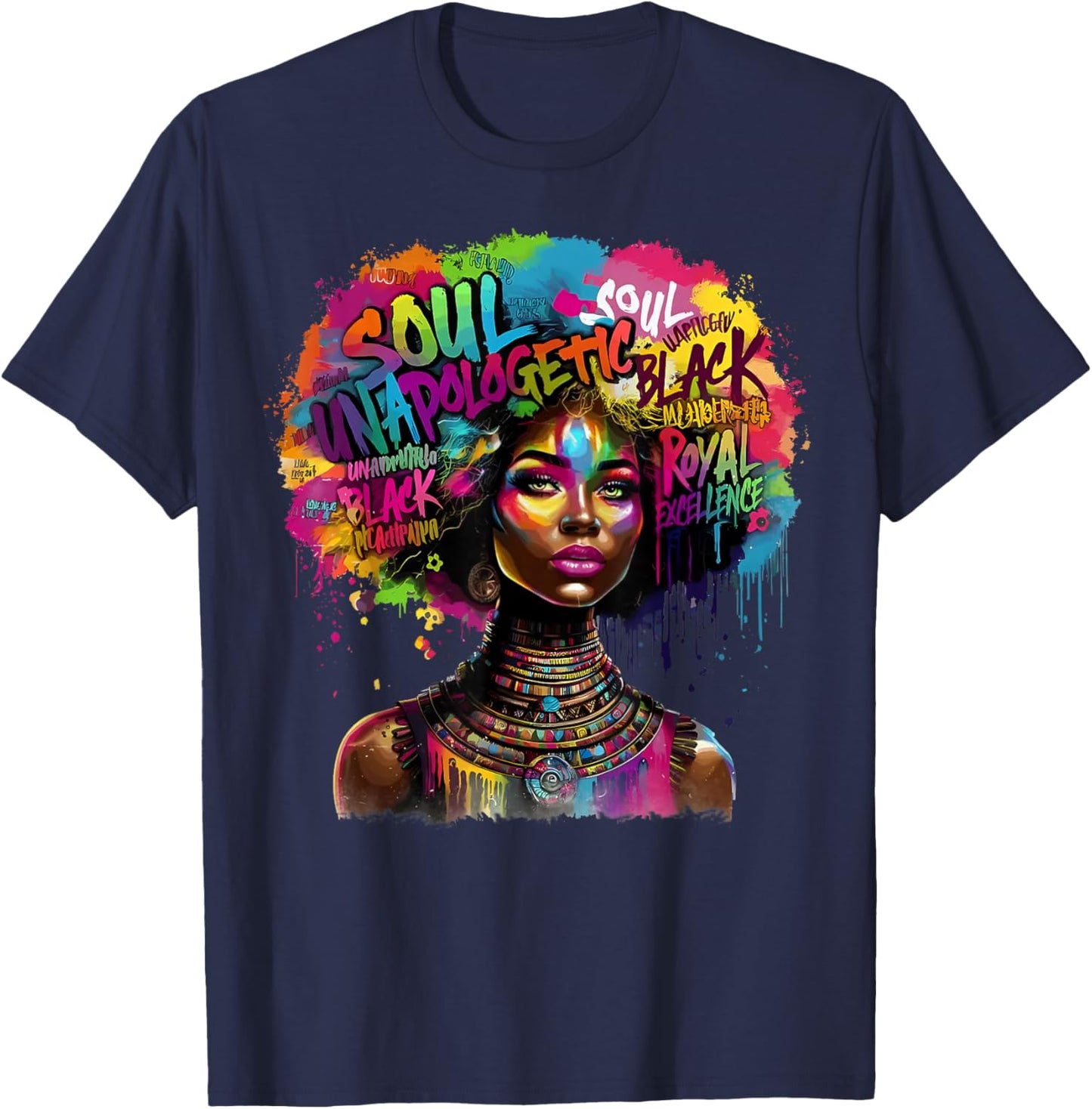 Unapologetically Dope Black History Month African American T-Shirt - T-Shirt | Navy