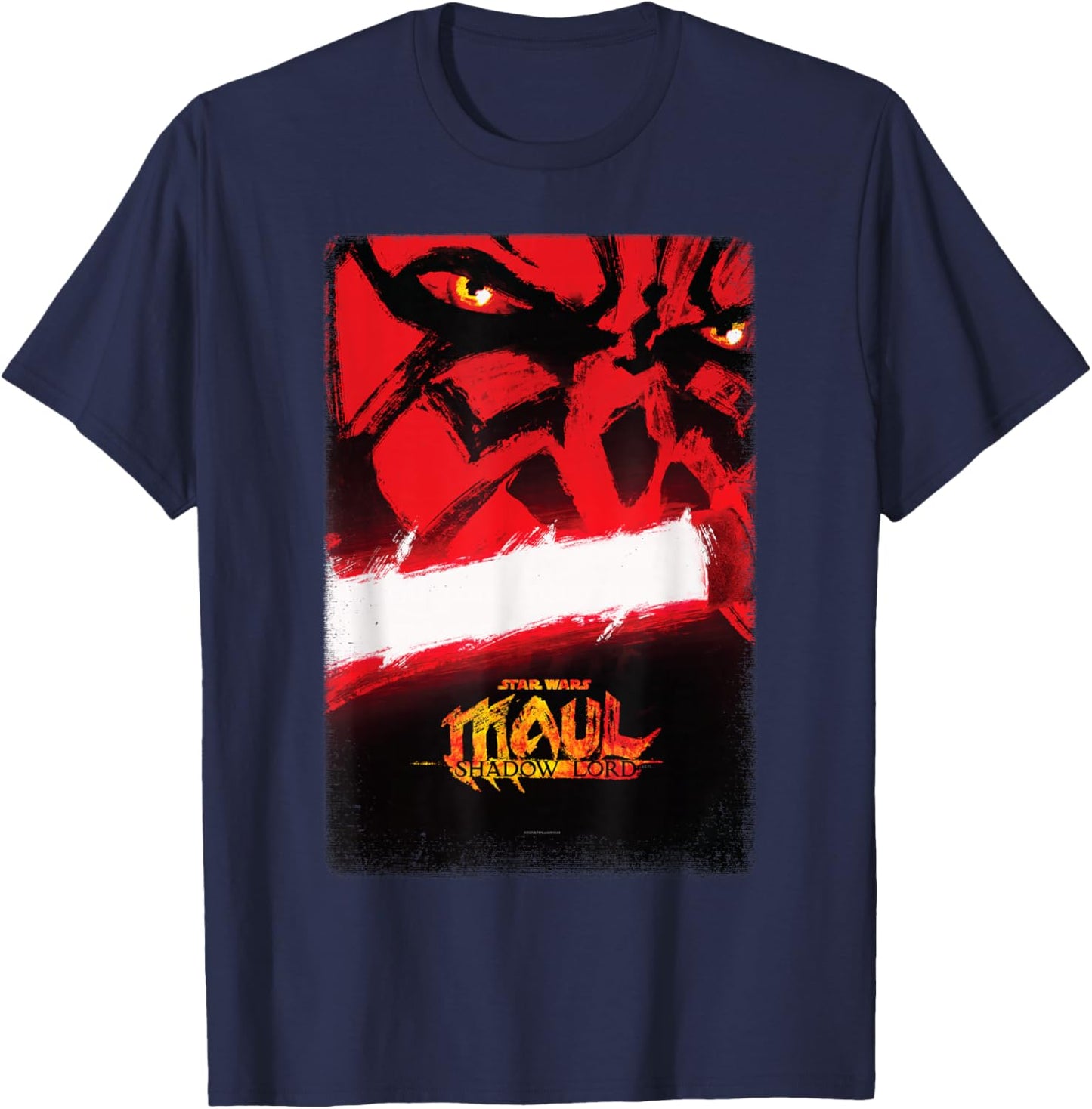 Star Wars Maul - Shadow Lord Official Pre-Release Poster Art T-Shirt - T-Shirt | Navy