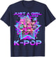 Just A Girl Who Loves K-pop Kids Girls K-pop Birthday Kpop T-Shirt - T-Shirt | Navy