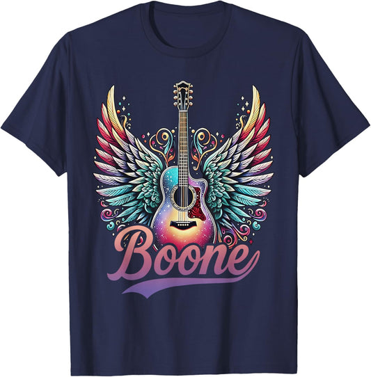 Boone Personalized Name Vintage Retro Girls Women Men T-Shirt - T-Shirt | Navy