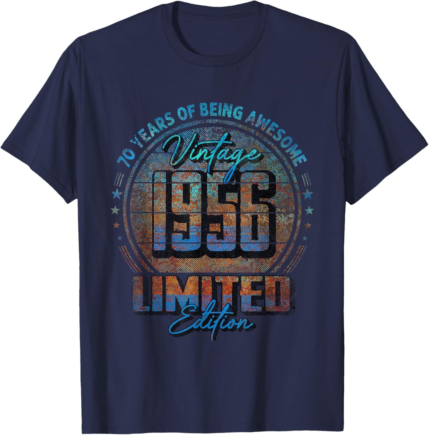 Vintage 1956 Limited Edition Shirt 70 Year Old 70th Birthday T-Shirt - T-Shirt | Navy