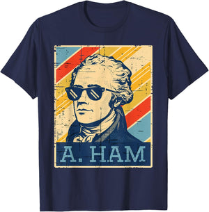 A Ham Alexander Hamilton Retro Funny Saying Men Women Kids T-Shirt - T-Shirt | Navy