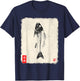 Gyotaku Fish Print Skeleton Japanese Bone Kansha Sumi-e Art T-Shirt - T-Shirt | Navy