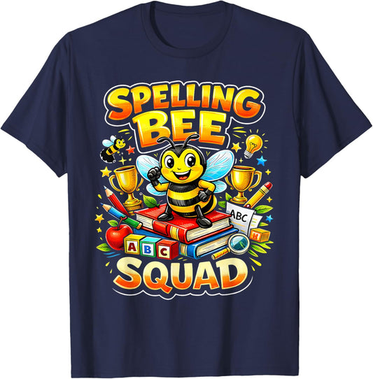 Spelling Bee Squad Cute Student Teacher Team T-Shirt - T-Shirt | Navy