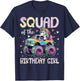 Squad of The Birthday Girl Unicorn Riding Monster Truck T-Shirt - T-Shirt | Navy