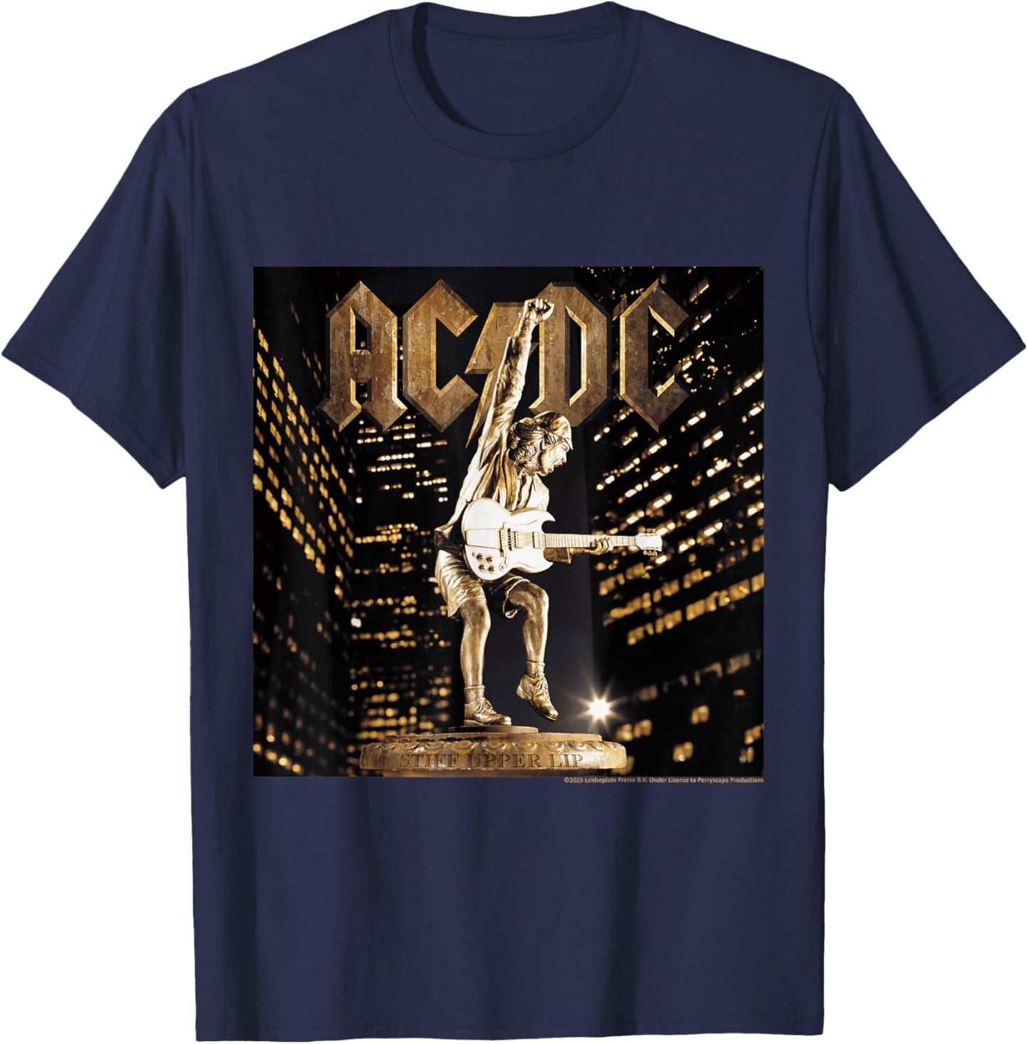 AC/DC Music Band Stiff Upper Lip City T-Shirt - T-Shirt | Navy