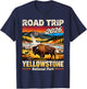 Road Trip 2026 Yellowstone National Park Bison T-Shirt - T-Shirt | Navy
