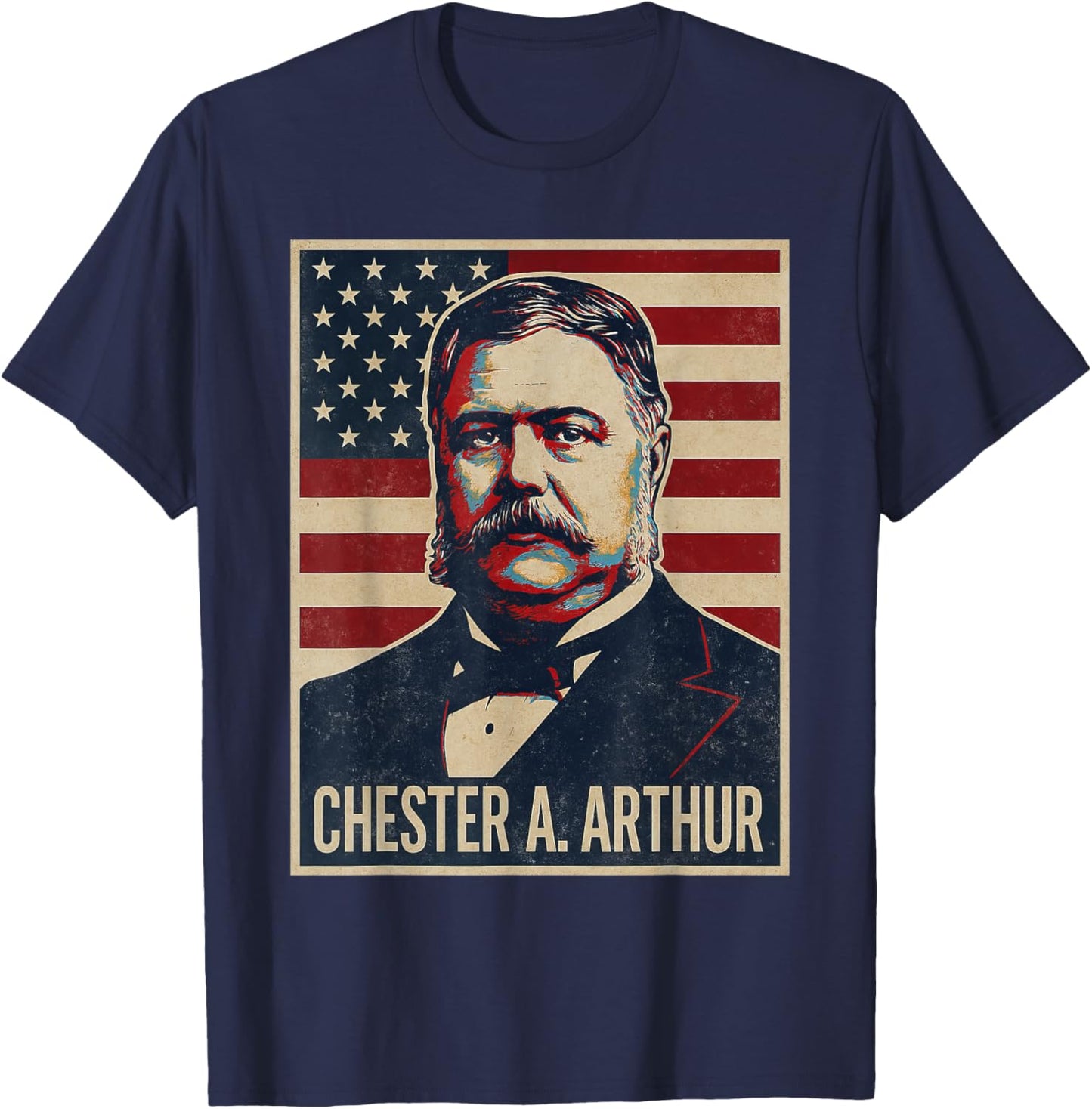 Chester A. Arthur Portrait T-Shirt - T-Shirt | Navy