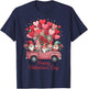 Three Gnomes and Leopard Truck Happy Valentine's Day T-Shirt - T-Shirt | Navy
