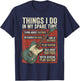 Guitar Things I Do in My Spare Time Electric Guitarist T-Shirt - T-Shirt | Navy