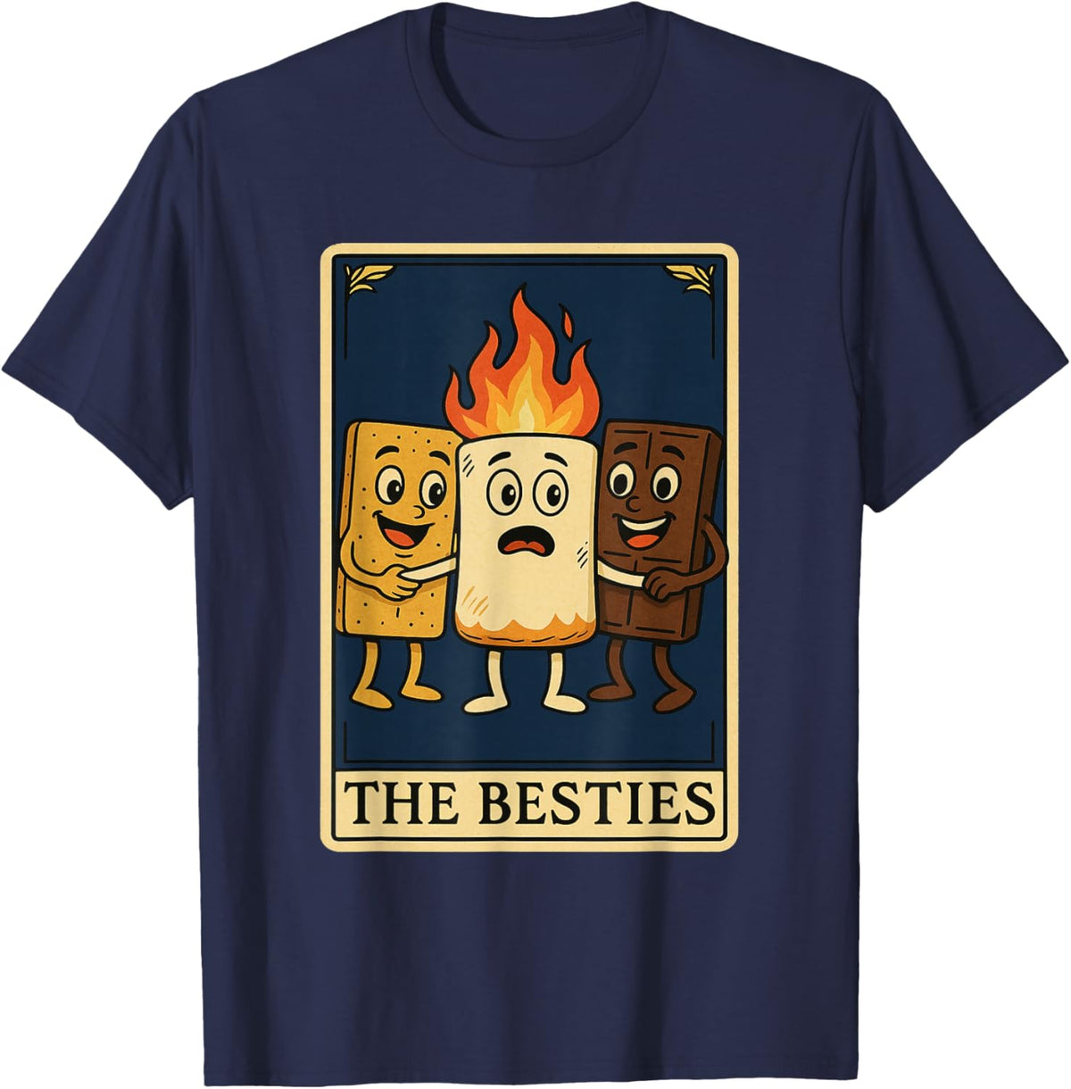 Funny Camping Shirt for Boys Men Women Smores Camper T-Shirt - T-Shirt | Navy