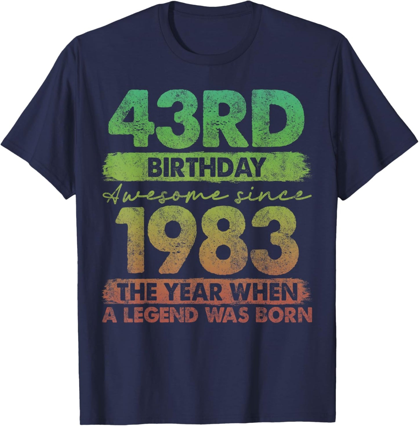 43 Year Old Gifts Vintage 1983 Limited Edition 43rd Birthday T-Shirt - T-Shirt | Navy