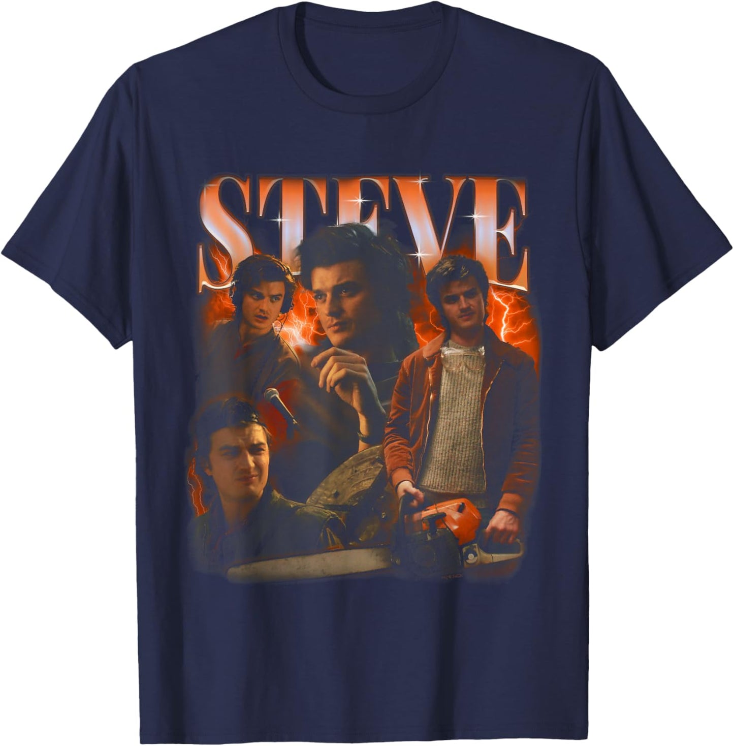 Stranger Things Steve Heartthrob Officially Licensed T-Shirt - T-Shirt | Navy