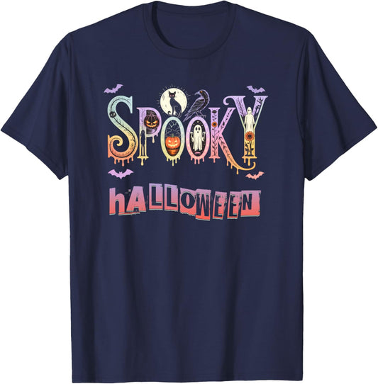 Spooky Halloween T-Shirt - T-Shirt | Navy