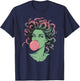 Medusa Bubblegum Mythological Snake Hair Goddess Feminist T-Shirt - T-Shirt | Navy