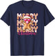 Gingerbread Merry Christmas Cute Women Girls Design T-Shirt - T-Shirt | Navy