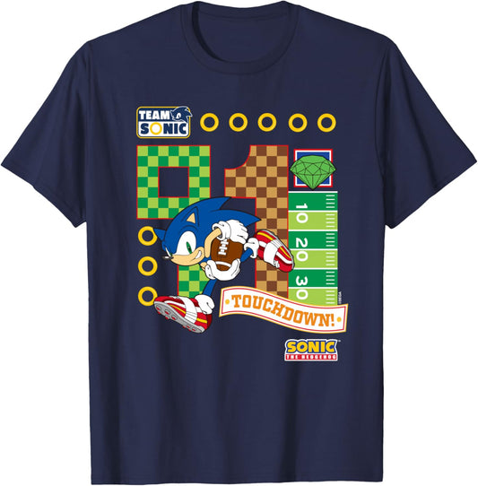 Sonic the Hedgehog - Team Sonic Touchdown T-Shirt - T-Shirt | Navy