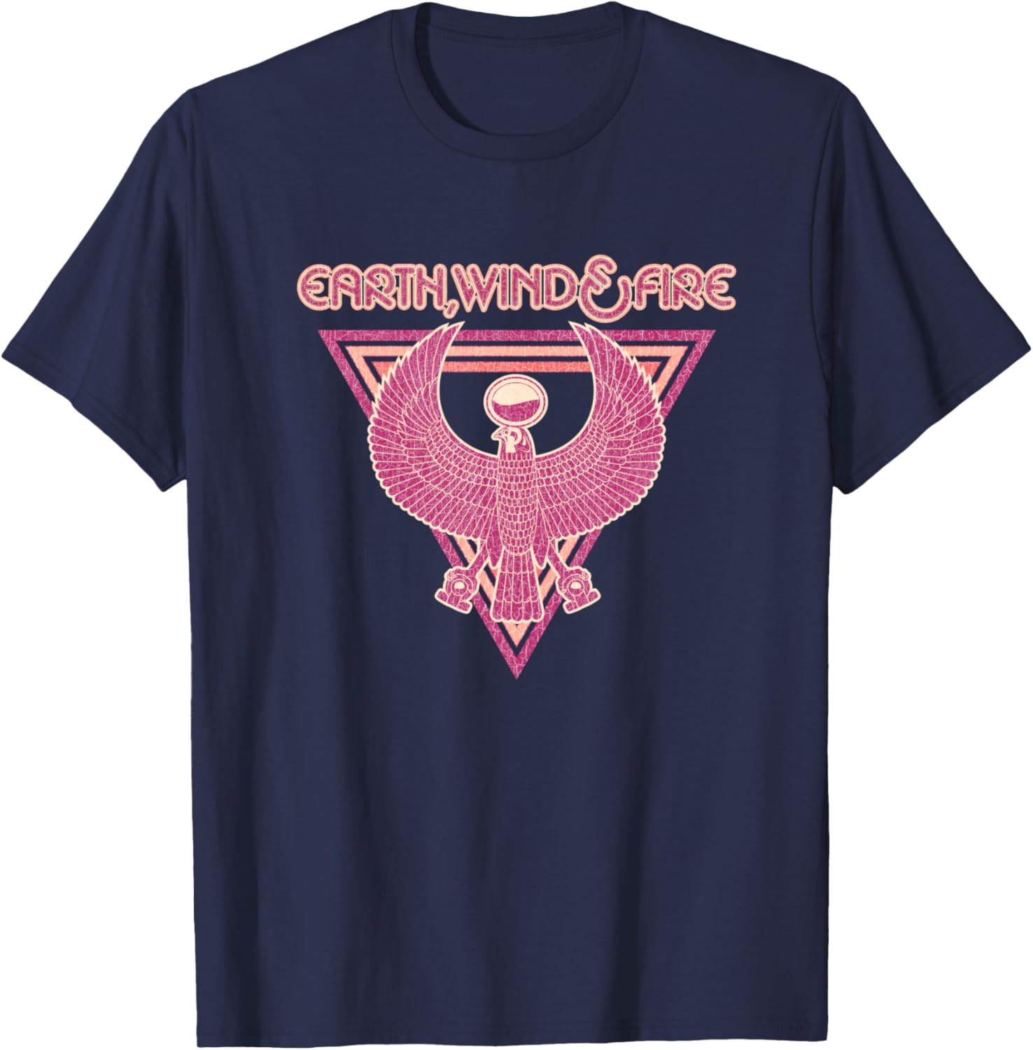 Earth, Wind & Fire Triangle Emblem T-Shirt - T-Shirt | Navy