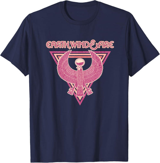 Earth, Wind & Fire Triangle Emblem T-Shirt - T-Shirt | Navy