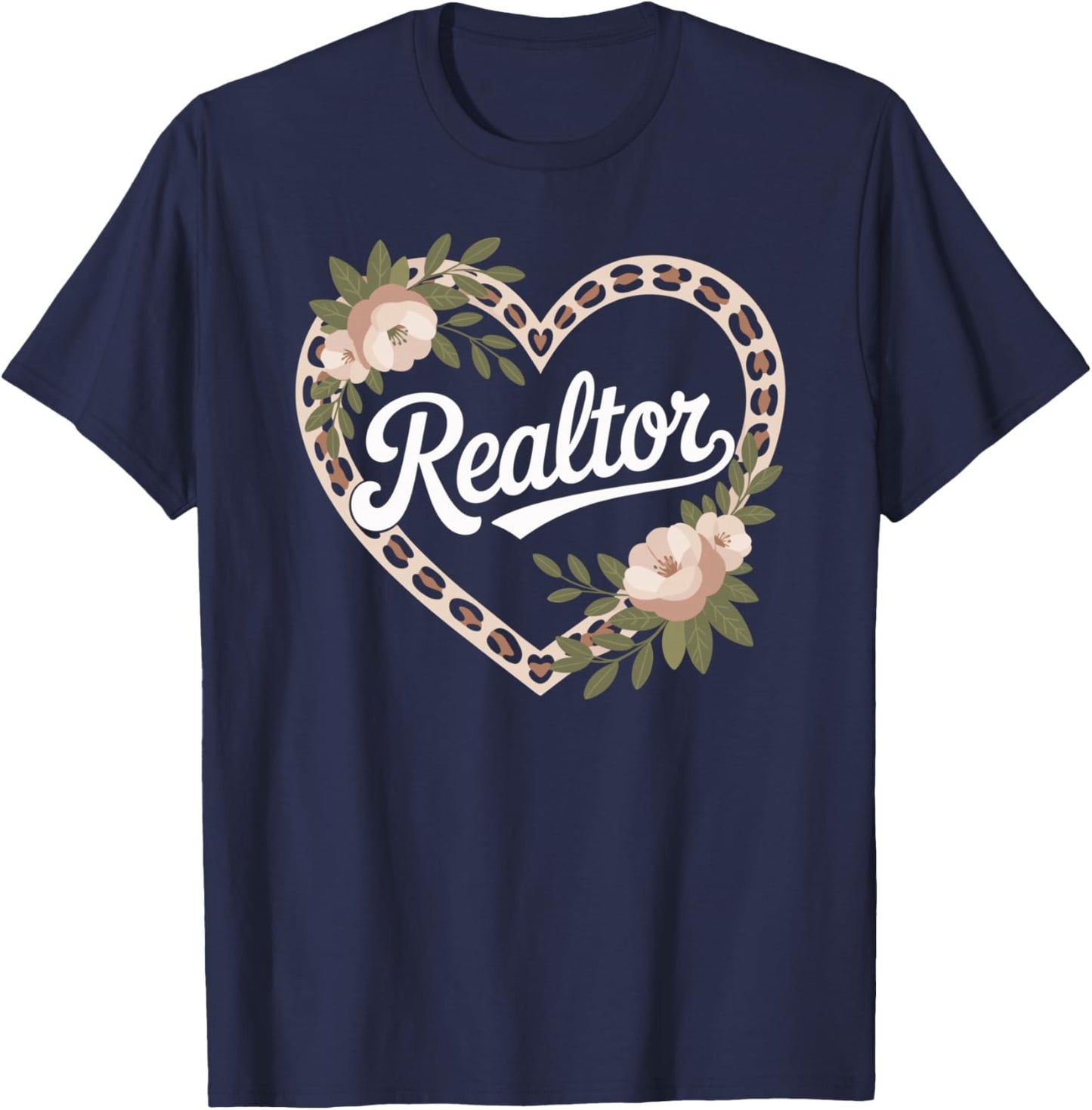 Realtor Heart T-Shirt - T-Shirt | Navy