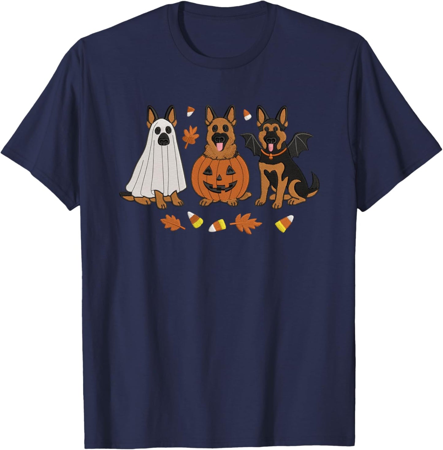 Spooky Shepherd Squad Halloween T-Shirt - T-Shirt | Navy