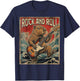 Capybara Playing Guitar Rock On Vintage Guitarist Capybara T-Shirt - T-Shirt | Navy