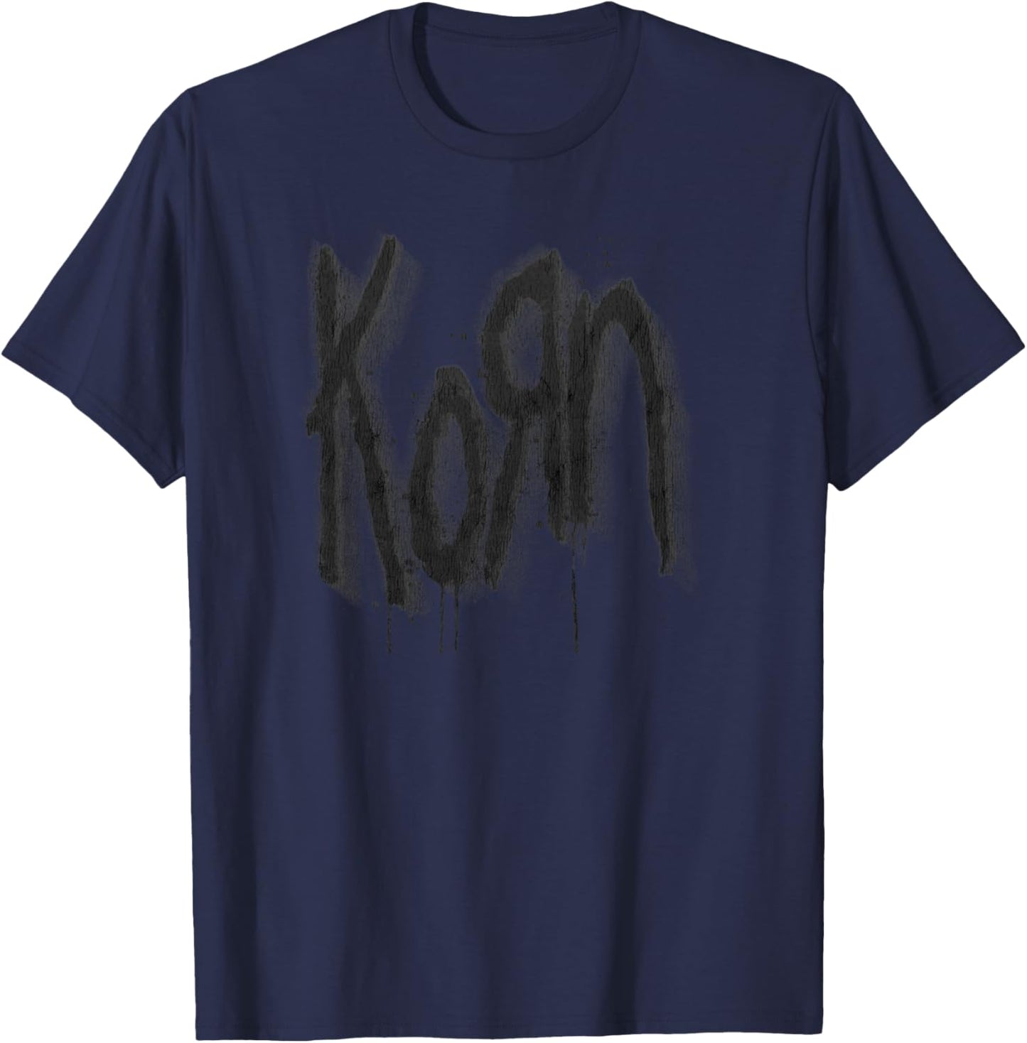 Korn Spray Paint Logo T-Shirt - T-Shirt | Navy