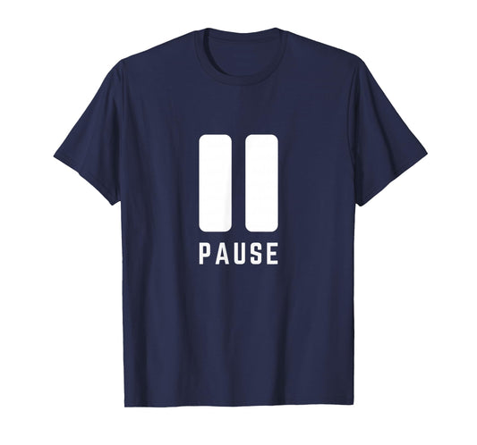 Pause Minimalist Pause Symbol Gamer Fashion T-Shirt