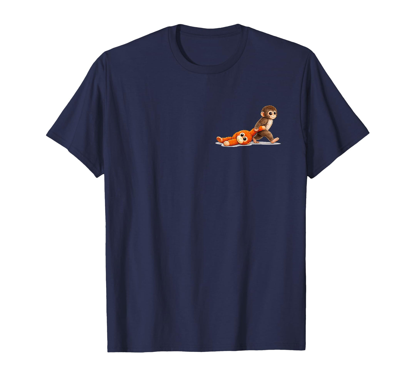 Retro Cute Monkey Punch Team Punch Back & Front (2 Side) T-Shirt