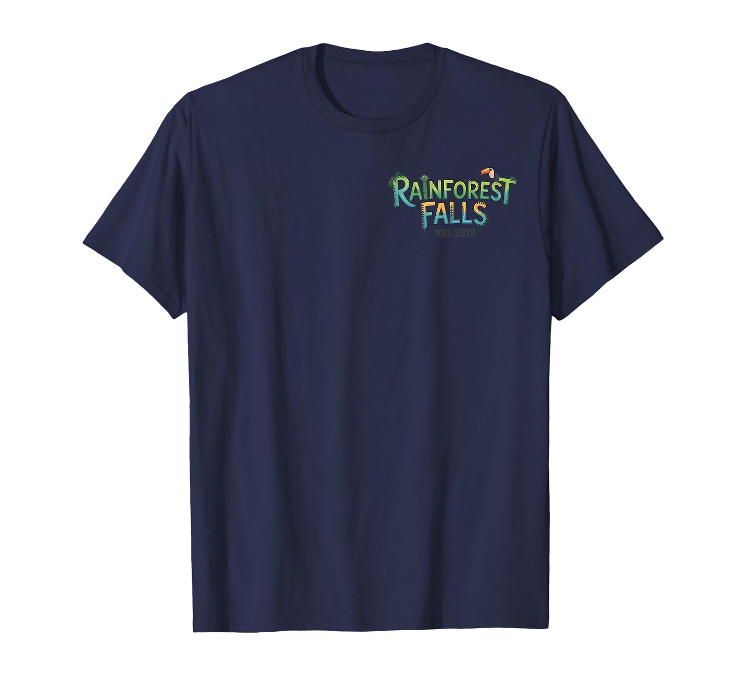 Rainforest Falls VBS 2026 Bible School Christian Pocket T-Shirt
