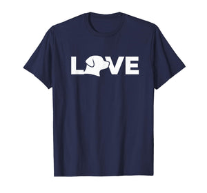 Love Dog Silhouette Shirt – Cute Pet Lover Valentine Tee T-Shirt