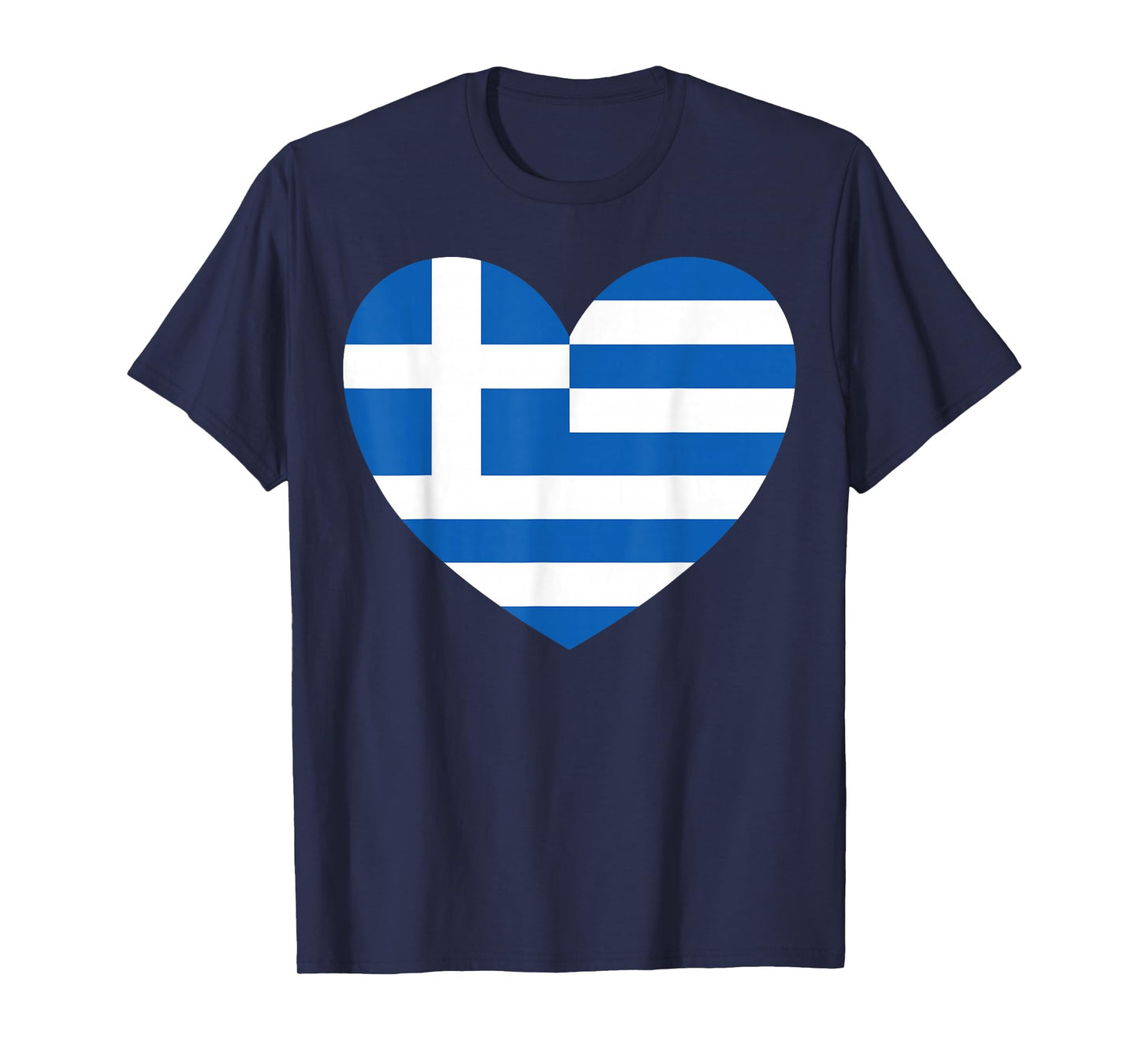 Greek Pride Flag Heart T-Shirt