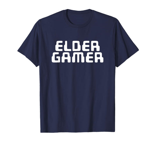 Elder Gamer Funny Retro Video Game Nostalgia Old Gamer T-Shirt