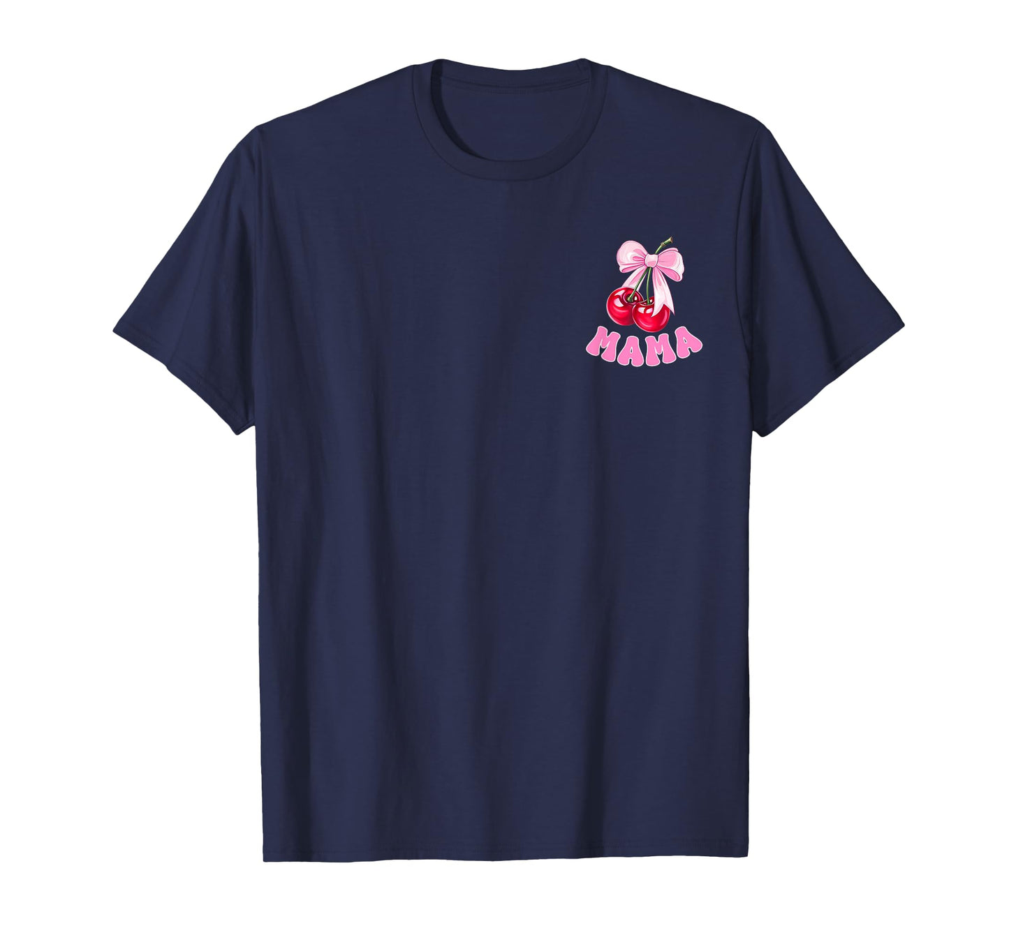 Mama of The Birthday Girl Cherry Theme Party Coquette Bow T-Shirt
