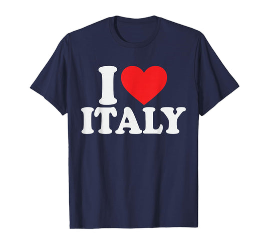 I Love Italy Flag Patriotic Italian Heart Root Travel Italia T-Shirt