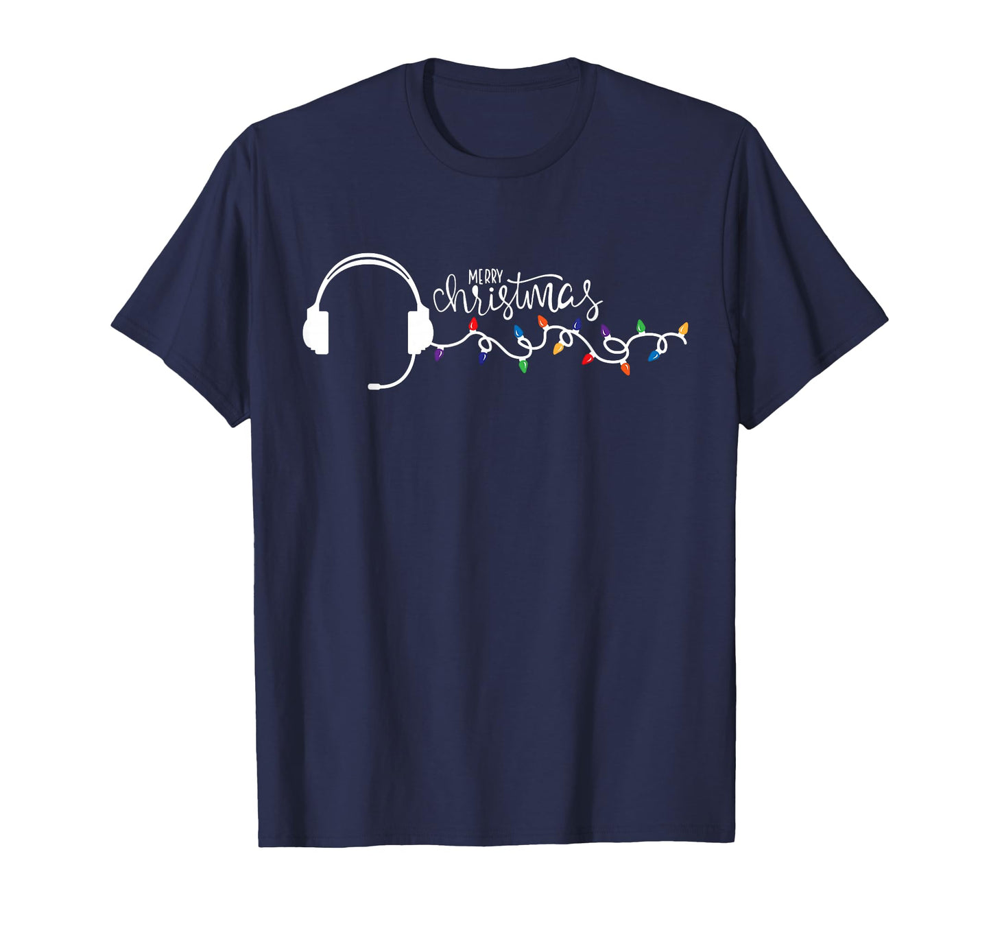 Holiday 911 Dispatcher Merry Xmas Lights Police Dispatch T-Shirt