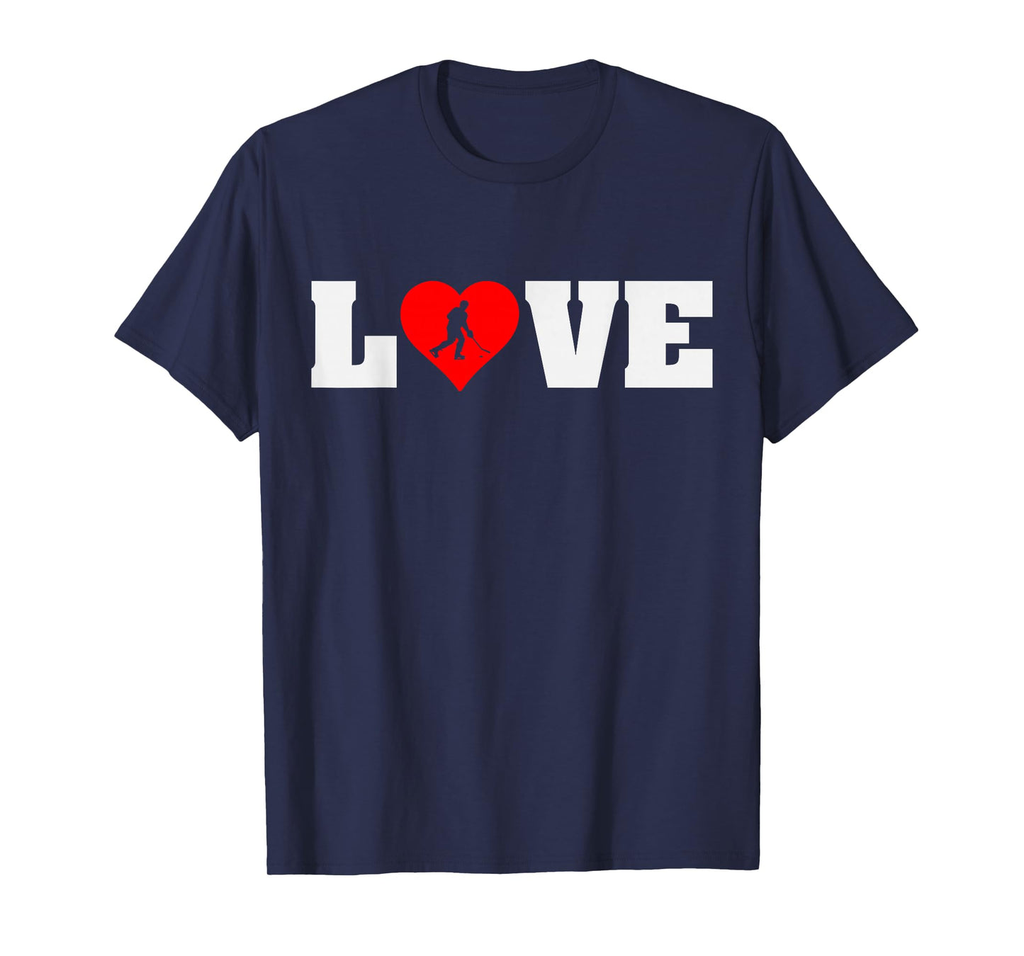 Ice Hockey Lover Player Red Heart Youth Boys & Girls T-Shirt