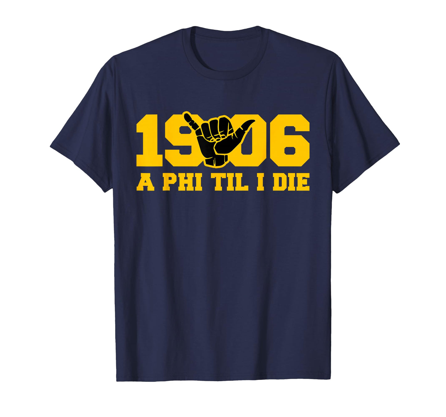Mens Alpha African 1906 Fraternity Hand Sign Matching T-Shirt