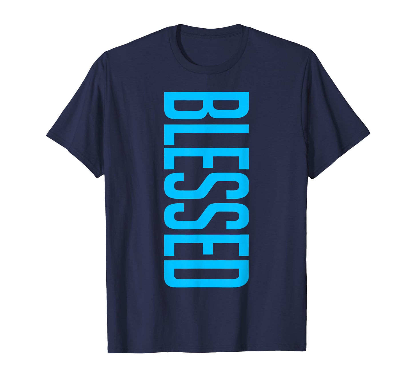 Blessed Vertical Streetwear Retro Gamma Blue Matching T-Shirt