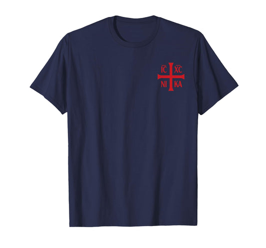ICXC Nika Christogram Symbol Cross Orthodox Christian Jesus T-Shirt