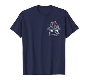 CVICU Cardiac Nurse Anatomy Cardiology Human Heart Flow T-Shirt