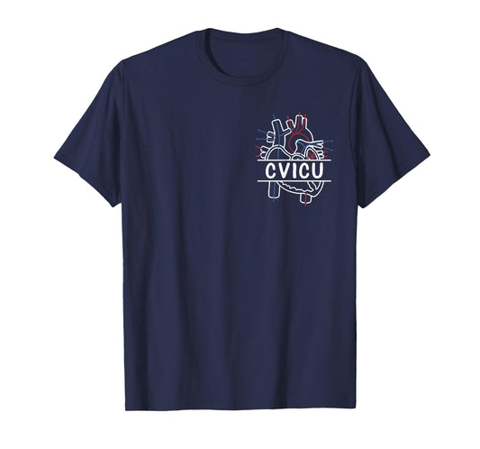 CVICU Cardiac Nurse Anatomy Cardiology Human Heart Flow T-Shirt